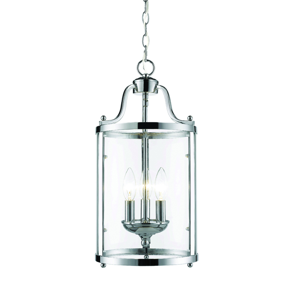 Golden Lighting Payton 3-light Pendant in Chrome